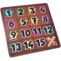 Numeroteca de Madeira Brinquedo Educativo Aprendizado Numeros