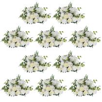 NUPTIO Bolas de Flores Artificiais 45 cm Brancas - Kit com 10 Peças