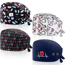 Nurse Caps Unit Type 4 unidades para mulheres com botão e faixa de suor Nurse Caps Unit Type 4 unidades para mulheres com botão e faixa de suor