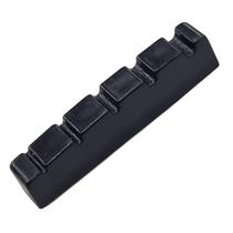 Nut Baixo 5 Cordas 43.1mm x 6.1mm Largo Flat ABS Preto - Ronsani