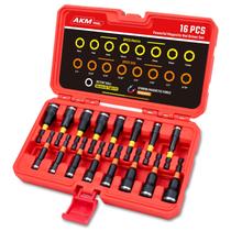 Nut Driver Set AKM TOOL 16 unidades de haste hexagonal magnética Cr-V Steel Nut Driver Set AKM TOOL 16 unidades de haste hexagonal magnética Cr-V Steel