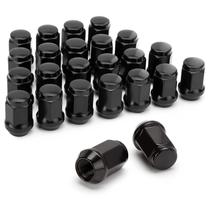 Nut Dynofit M12x1.5, liga preta, 24 peças, 3,5 cm, hexadecimal, 19 mm