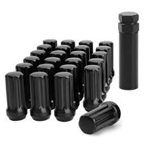 Nut Set Glorider M14x1.5 preto, 24 unidades, rodas de 5 a 6 alças
