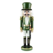 Nutcracker Clever Creations Gold King 30 cm de madeira para Natal