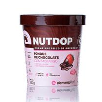 NutDop Creme de Amendoim (500g) - Sabor Fondue de Choc. com Morango