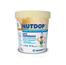 NutDop Creme de Amendoim (500g) - Sabor: Leite Condensado c/ Crisps de Malte Branco