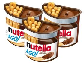 NUTELLA & GO - Creme de Avelãs & Palitos Importado - 3 Unid NUTELLA & GO - Creme de Avelãs & Palitos Importado - 3 Unid