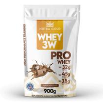 Nutra Whey Pro 3w Chocolate 900g Refil - Nutra Gold Nutra Whey Pro 3w Chocolate 900g Refil - Nutra Gold