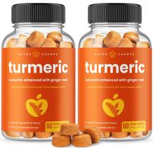 NutraChamps Turmeric Gummies - 2 Pacotes com 120 Unidades