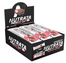 Nutrata Proto Bar Sensations 63g display com 9 barras - Sabor trufa de morango