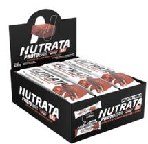 Nutrata Proto Bar Whey 63g display com 9 barras - Chocolate Meio Amargo com Nibs de Cacau