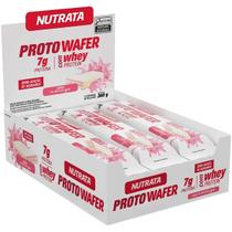 Nutrata Proto Wafer com Whey Protein Morango Caixa 12x30g