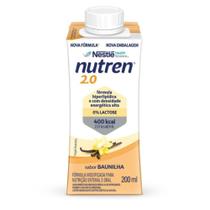 Nutren 2.0 Baunilha 200 ml 17,2g de proteína e 400 Kcal 2,0 Kcal/ml