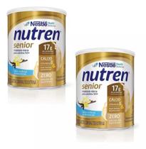 Nutren Senior 370g Suplemento Em Pó Nestlé Carboidratos - Kit c/2 latas (Escolha o sabor) - Nestlé Nutren Senior