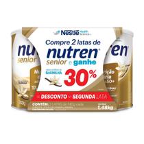 Nutren Senior Baunilha Suplemento Alimentar 2 Latas 740g cada e Ganhe 30% de Desconto na 2º Lata