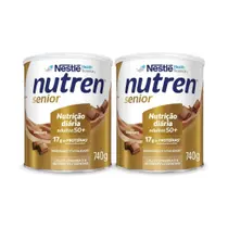 Nutren Senior Chocolate 740g, kit 2 latas, Nestlé