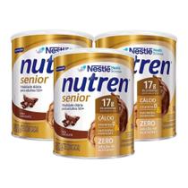 Nutren Senior Chocolate Suplemento Alimentar 740g Kit com três unidades