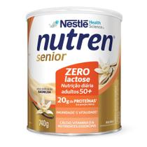 Nutren Senior Complemento Alimentar Baunilha Zero Lactose 740g