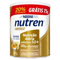 Nutren Senior Sem Sabor Ganhe 20% de Desconto Lata 370g