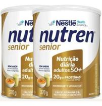 Nutren Senior Suplemento Em Pó Nestlé 370 Gr (kit C/2 Latas) Sabor Sem Sabor