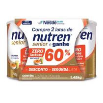 Nutren Senior Zero Lactose Sem Sabor Ganhe 60% de Desconto na Segunda Unidades Latas de 740g cada Nutren Senior Zero Lactose Sem Sabor Ganhe 60% de Desconto na Segunda Unidades Latas de 740g cada
