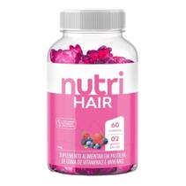 Nutri Hair Suplemento para cabelo , Pele e unhas 60 gomas - Nutrihealth