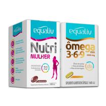 Nutri Mulher C/60 + Ômega 3-6-9 Mix 1000mg Equaliv C/60