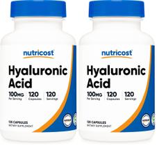 Nutricost Ácido Hialurónico 100 mg 120 Cápsulas Vegetales Pack de 2 Nutricost Ácido Hialurónico 100 mg 120 Cápsulas Vegetales Pack de 2