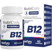 Nutridaily vitamina b12 metilcobalamina 60 comprimidos mastigaveis frutas vermelhas - apisnutri