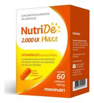 Nutride Maxx Vitamina D3 2000 Ui Com 60 Cápsulas Maxinutri