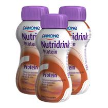 Nutridrink Protein Chocolate 200ml Kit com três unidades