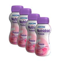 Nutridrink Protein Morango 200ml Kit com quatro unidades