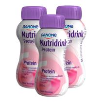 Nutridrink Protein Morango 200ml Kit com três unidades