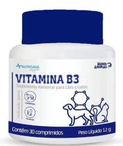 Nutrisana Vitamina B3 Suplemento Alimentar Para Cães E Gatos C/30 Comp. - Mundo Animal