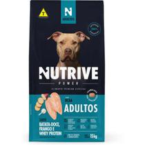 Nutrive Cães Adultos Batata Doce Frango e Whey Protein 15kg