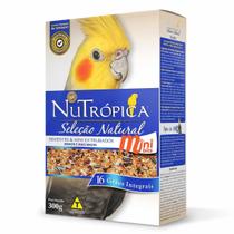 Nutrópica Calopsita Mini Bits Seleção Natural 300g Ração Mix Extrusado Super Premium Transição