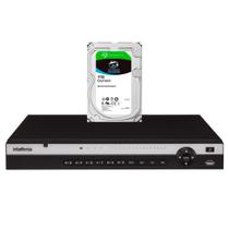 NVD Gravador de vídeo IP Intelbras 3316 P 4K 16 Canais 16 portas PoE Ultra HD 4K + HD 1TB SkyHawk