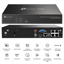 NVR Gravador 4 Canais PoE TPLink VIGI 4K H.265 Câmeras IP ONVIF NVR1004H4P NVR Gravador 4 Canais PoE TPLink VIGI 4K H.265 Câmeras IP ONVIF NVR1004H4P