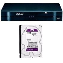 NVR, HVR Stand Alone Intelbras NVD 1308 8 Canais, para Camera IP, OnVif + HD WD Purple 1TB