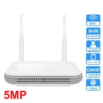 NVR WiFi 8CH H.265 - Gravador de Vídeo em Rede com Detecção Facial 3MP/5MP
