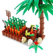 NW Farm Building Blocks Park Sencery Acessórios Plant Set Building Bricks Kit DIY Building Set Compatível com todas as principais marcas (Cenoura Set)