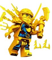 Nya Armas Douradas Ninja Go Ninjago Blocos De Montar Boneco - Mega Block Toys