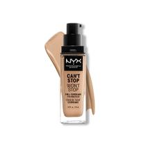 NYX PROFESSIONAL MAKEUP Can't Stop Won't Stop Foundation, 24h Full Coverage Matte Finish - True Bege