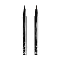 NYX PROFESSIONAL MAKEUP Epic Ink Liner, Delineador Líquido Impermeável - Preto (Pacote de 2),Fórmula Vegana