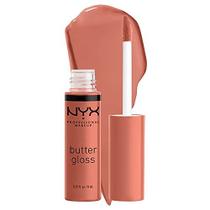 NYX PROFESSIONAL MAQUIAGEM Manteiga Brilho Açúcar Mascavo, Brilho Labial Não Pegajoso - Sugar High (Peachy Light Nude)