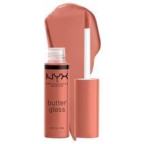 NYX PROFESSIONAL MAQUIAGEM Manteiga Brilho Açúcar Mascavo, Brilho Labial Não Pegajoso - Sugar High (Peachy Light Nude)