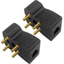 O adaptador de tomada de telefone permite 4 pinos macho para RJ11 6P2C fêmea