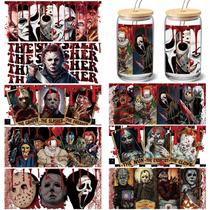 O adesivo WEUOPG Halloween Horror Movie Cup envolve 9,4 x 4,3 polegadas O adesivo WEUOPG Halloween Horror Movie Cup envolve 9,4 x 4,3 polegadas