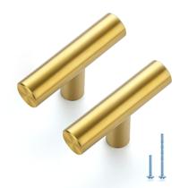 O armário puxa JOY DECOR, latão escovado, aço inoxidável, 5 cm