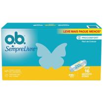 O.B. Absorvente Interno Sempre Livre Médio 16 Unidades